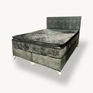 çift kişilik gri baza başlık tavşan tüyü yatak seti ürünler - liva mobilya kopya